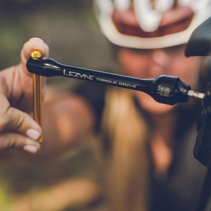 LEZYNE Torque Drive Bike Multi-Tool, CNC Machined Aluminum, Magnetic Hold, 11 Interchangeable Bits, Cross-Head & Flathead, Compact, Portable Bicycle Torque Wrench Kit