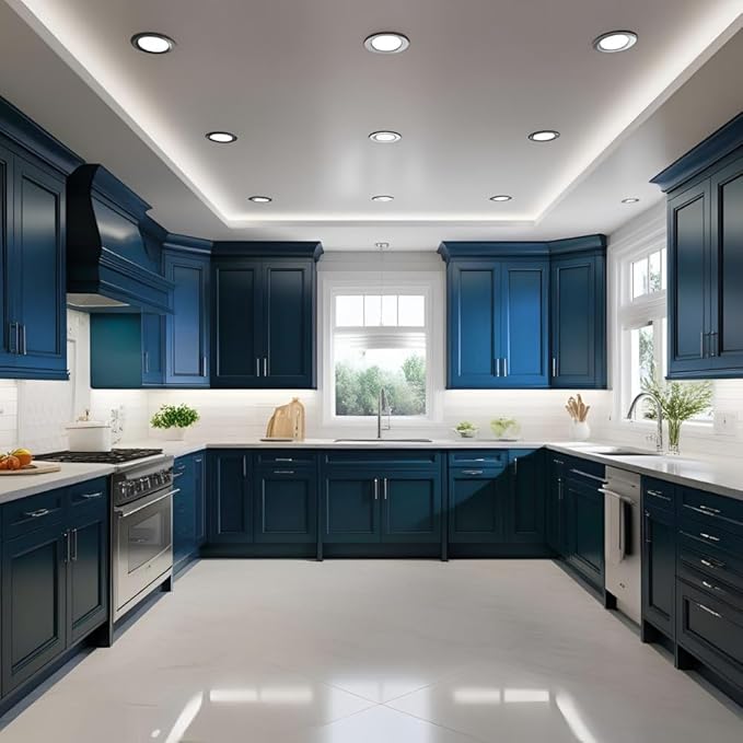 ALL-IN-ONE Paint by Heirloom Traditions, Maldives (Royal Blue), Quart - Durable cabinet and furniture paint. Built in primer and top coat, no sanding needed. Includes our 30 featured color card.