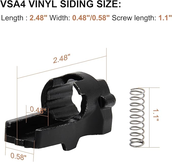 VSA4 Vinyl Siding Adaptor Kit Compatible with RN46-1 Coil Roofing Nailer, Siding Nailer Kit with Spring