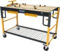 Stacker 5 in 1 Multi Function Workbench for Miter Saws, Scaffolding, Work Bench, Utility Cart, Storage Rack, and Work Platform, Black and Yellow, Model S-IB1TM0