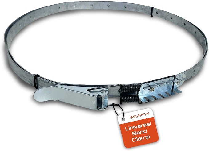 AceCrew Dust Collector Band Clamp One-Size-Fits-Most 11-1/2" to 24-1/2" Hose Clamp Stainless Steel Dust Strap