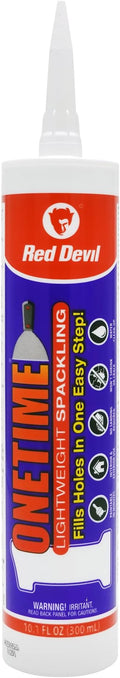 Red Devil 0550 Onetime Lightweight Spackling, 10.1 oz. Cartridge, White, 1 Pack