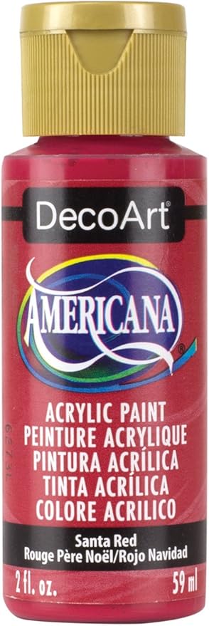 DecoArt Americana Acrylic Paint, 2-Ounce, Santa Red