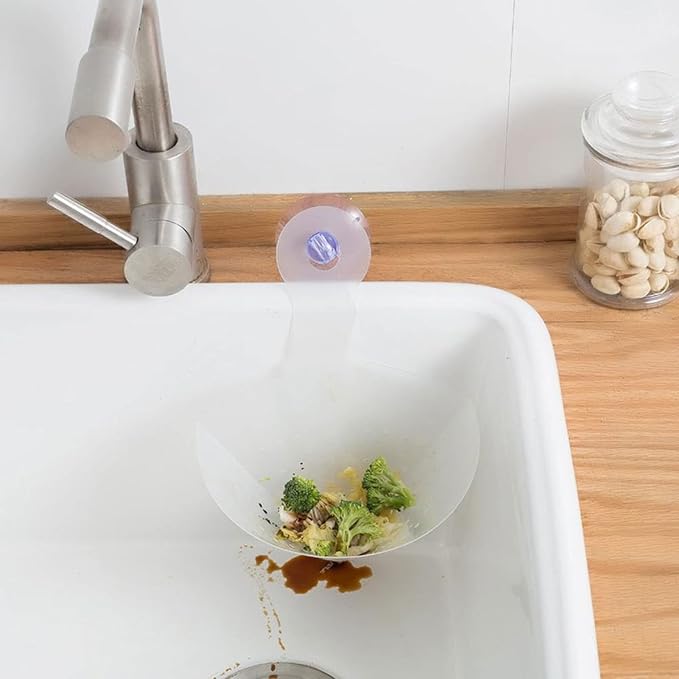 Kitchen Strainers Foldable Sink Filter Self-Standing Kitchen Anti-Blocking Funnel Drain Leftovers Soup Sorting Garbage Food Strainer Basket