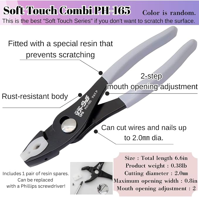 Igarashi IPS Soft-Jaw Pliers Set (PH-165 & SH-165S) Non-Marring Slip Joint Pliers for Delicate Work Made in Japan (Tsubame-Sanjo) with Microfiber Cloth