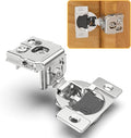 Chibery 50 Pack 1-5/16" Overlay 4D Soft Close Concealed Hinges for Face Frame Door, Adjustable Closing Speed, Smooth Slow Self Close Hinges, Satin Nickel, 105° Open Angle Stainless Steel Cabinet Hinge