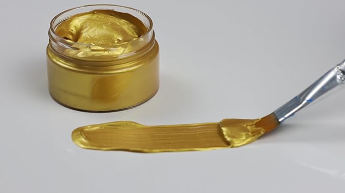 DGAGA Metallic Acrylic Paint,Metallic Gold Paints,1.69 OZ/Jar,Chalk Paste Metallic,Metallic Paints for Crafts Color-shifting Glass Paint,Blendable,Paints on Rocks,Wood,Canvas,Fabric,Ceramic