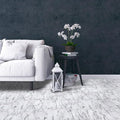 Tivoli Self Adhesive Vinyl Floor Tiles, 45 Tiles - 12" x 12", Bianco Marble - Peel & Stick, DIY Flooring for Kitchen, Dining Room, Bedrooms, Basements & Bathrooms by Achim Home Decor