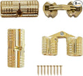 8mm Hidden Brass Barrel Hinges 180 Degree Opening Angle Cabinet Hinges for DIY Jewelry Box Hand Craft 8 Pack