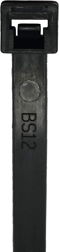 Standard Black 4" Inch Cable Zip Ties 18 Pounds Tensile Strength UV Resistant Wire Wrap - 100 Pack - Made in USA