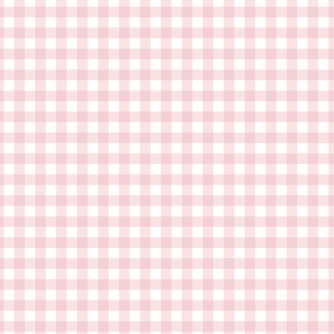 Plaid Wallpaper Peel and Stick, Pink, 17.7"x393" | Self Adhesive, Vinyl, Removable, Boho Contact Paper, Checkered Wall Paper for Bedroom, Living Room, Bathroom