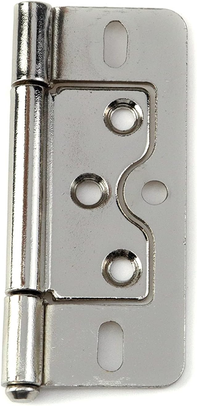 Wealrit 6 pcs Silver Door Hinges 3 Inch Length Non-Mortise Hinges Heavy Duty Door Hinges Bifold Butt Hinges with Screws