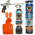 BEEST FullStop Spray Foam Insulation Kit - 20 Board ft/sq.ft. Fire Rated Spray Insulation Foam for Walls & Attics with Thermal & Soundproofing - Includes 1 Can, 1 Cleaner, Pro X Gun, Safety Gear