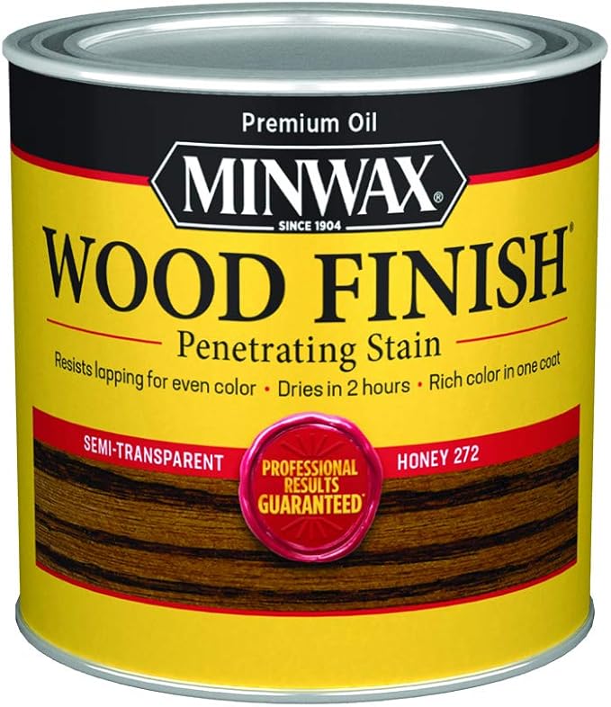 Minwax 227624444 Wood Finish, Honey, 1/2 Pint
