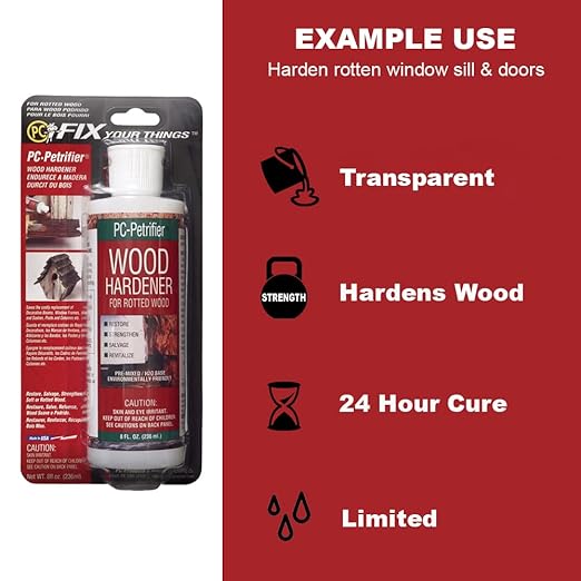 PC-Products Wood Repair Epoxy Paste and Wood Hardener Kit, PC-Woody 96 oz and PC-Petrifier 1 Gallon