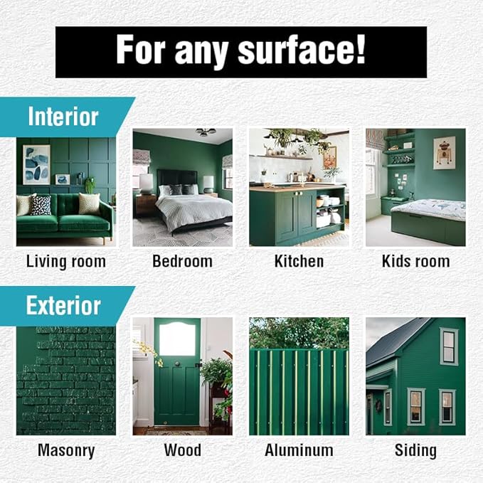 Chalkboard Paint Green Chalk Board Paint for Wood, Metal, Glass, Wall, Plaster Boards Sign, Frame, Interior/Exterior, All-in-One Primer & Top Coat, Green Matte Finish, Acrylic, Non-Toxic, 250g, 9oz