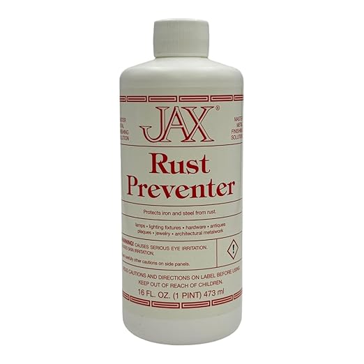 JAX Rust Preventer - Metal Finishing Solution - Protects Iron and Steel from Rust - Pint