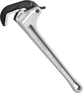 VEVOR Pipe Wrench, 18" Aluminum Straight Pipe Wrench, Automatic Jaw Adjustment, Adjustable Plumbing Wrench, Easy to Carry, Ergonomic Handle, Hangable Design, for Water Pipes, Automotive Repairs