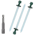 Metal Roofing Screws 10 x 3 inch, Green Hex Head Sheet Metal Roof Screw with EPDM Washer for Corrugated Roofing (250Pcs)