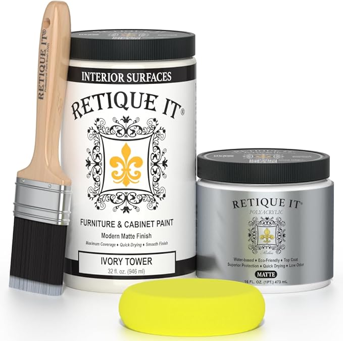 Retique It Chalk Furniture Paint by Renaissance DIY, 6 Piece Set, 32 Ounces