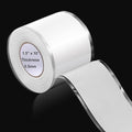 1.5 Inch x 10 ft Self Fusing Silicone Tape Waterproof Thickness 0.5mm Silicone Rubber for Plumbing, Sealing Pipes, Hose Repair, Outdoor Coax and Electrical Cables (White)