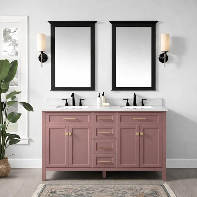 ALL-IN-ONE Paint by Heirloom Traditions, Woodrose (Muted Rose), 8oz Sample - Durable cabinet and furniture paint. Built in primer and top coat, no sanding needed. Includes our 30 featured color card.