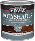 Minwax PolyShades Wood Stain + Polyurethane Finish – ½ Pint, Espresso, Gloss