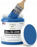 Chalky Chicks 8 Fl Oz Matte Denim (Navy Blue) Chalk Paint for Furniture Without Sanding - No Prep Furniture Paint No Sanding All in One for Crafts, Wood, Walls, Cabinet, Metal, Dresser, Farmhouse