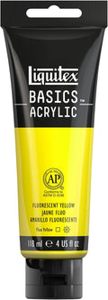 Liquitex BASICS Acrylic Paint, 118ml (4-oz) Tube, Fluorescent Yellow