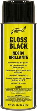SM Arnold Quality Gloss Black Enamel Aerosol Spray Paint, 12 Oz. Can - Perfect for Metals, Wood, Wicker, Wheel Wells & Undercarriages | Durable, Quick-Dry, Rust & Heat-Resistant up to 250°F