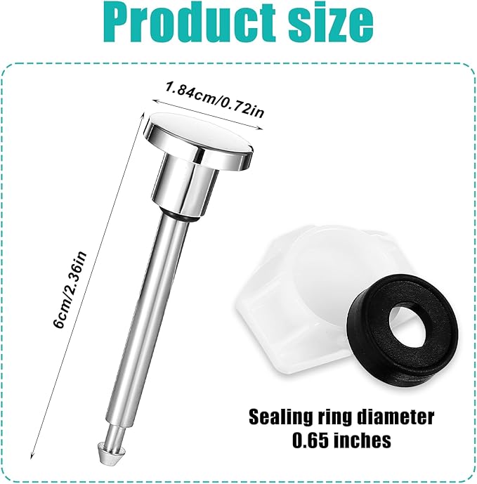 2 Set Tub Spout Diverter Repair Kit, Includes 2 x Diverter Valve Stems, 2X Cup Seals, 2X Gates, Shower Diverters Repair Kit, Bathroom Shower Bathtub Leaky Faucet Repairs Replacement Parts (Silver)