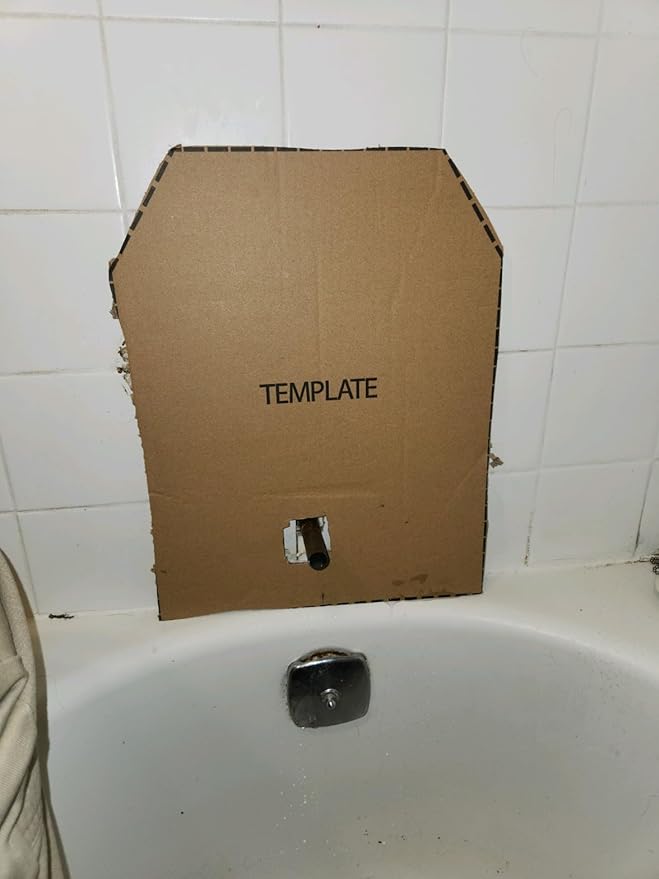 UPDATE PLATE for Single Handle Tub & Shower Valves, Space-Saving, Problem Solved (Chrome)