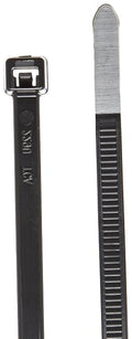 Hellermann Tyton T50R0M4 Standard Cable Tie, 8" Long, 50lb Tensile Strength, PA66, Black (Pack of 1000)