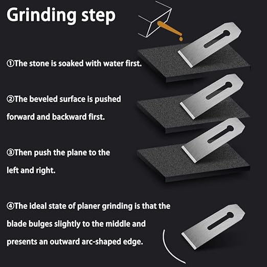 2 Pack Bench Hand Plane 2-Inch Blade Replacement Woodwork Planer Cutter 51MM Wide Iron Blades Steel Carpentry Edge Trimming Saw for No.4 No.5 Woodworking Tool