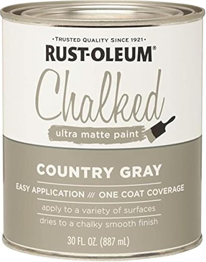 Rustoleum 285141 30 Oz Country Gray Chalked Ultra Matte Paint