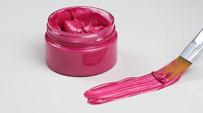 DGAGA Metallic Acrylic Paint,Metallic Pink Paint,1.69 OZ/Jar,Chalk Paste Paint Metallic,Metallic Paint for Crafts Color-shifting Glass Paint,Blendable,Paints on Rocks,Wood,Canvas,Fabric,Ceramic