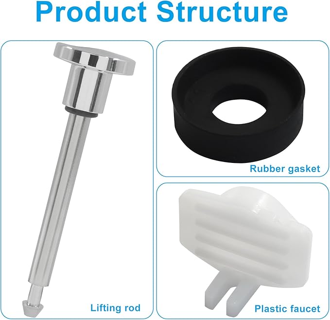 2 Set Chrome Tub Spout Diverter Repair Kit, Bathroom Shower Bathtub Leaky Faucet Repair Replacement Parts, Including Diverter Valve Stems and Cup Seals for Leaky Bathtub Faucets