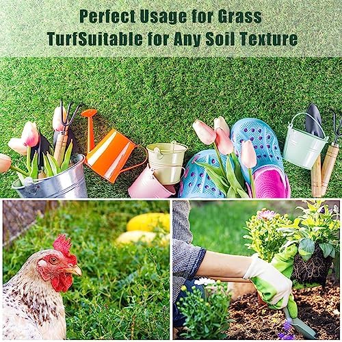 Therwen 300 Pcs 6 in Green Landscape Staples Artificial Grass Turf Stakes