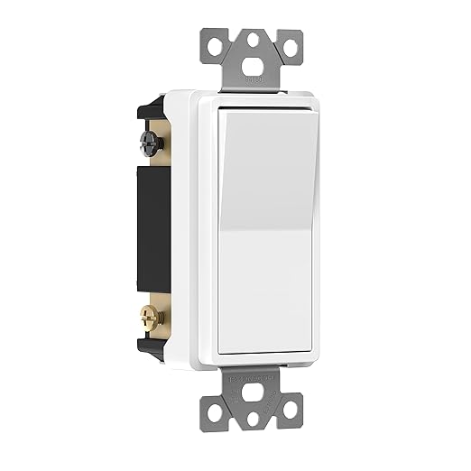 ENERLITES 4-Way Decorator Paddle Rocker Light Switch, Clamp Down Wiring, Grounding Screw, Residential Grade, 15A 120V/277V, UL Listed, 94150-W, White