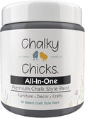 Chalky Chicks 4 Fl Oz Matte Nailed It (Blueish Gray) Chalk Paint for Furniture Without Sanding - No Prep Furniture Paint No Sanding All in One for Crafts, Walls, Cabinet, Metal, Dresser, Farmhouse
