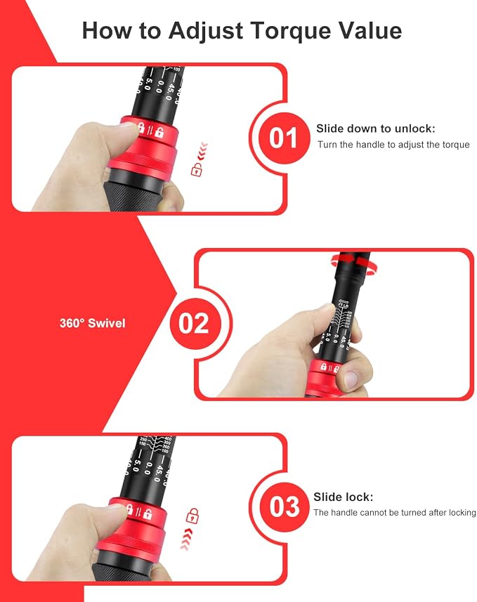 3/4 Torque Wrench 100-650 Ft-Lb – ±3% Accuracy, Reversible 48-Tooth Ratchet, Cr-V Steel, Dual Scale, 3/4" Drive Click Heavy Duty Precision Torque Wrench for Truck, RV, Heavy Equipment