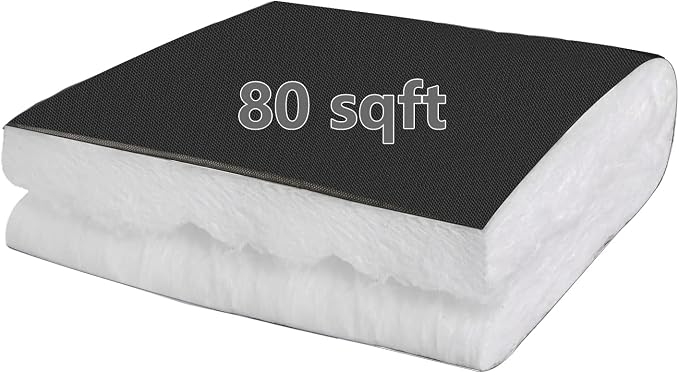 80 SQFT Automotive Camper Van Insulation, Water-Resistant Thermal & Sound Barrier, RV Camper Insulation 29" x 393" (2.4ft x 32.8ft) for Van Conversions, RVs, Trucks