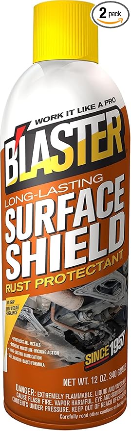 B’Laster Surface Shield Rust Prevention Spray – Lanolin Undercoating Spray for Vehicles, Up to 2-Year Corrosion Protection, Rust Inhibitor & Anti Corrosion Spray for Metal (2 Pack)