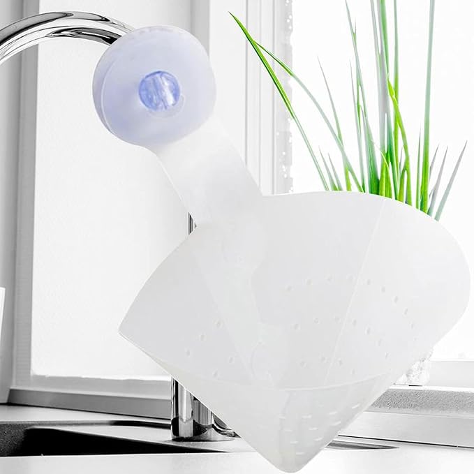 Kitchen Strainers Foldable Sink Filter Self-Standing Kitchen Anti-Blocking Funnel Drain Leftovers Soup Sorting Garbage Food Strainer Basket