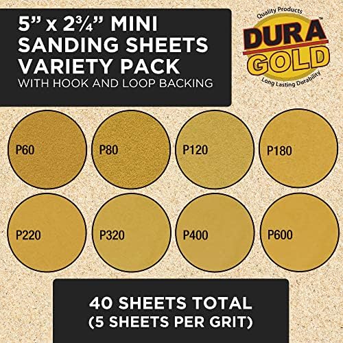 Dura-Gold 20-Piece Contoured Profile 5" Hand Sanding Block Set with 40