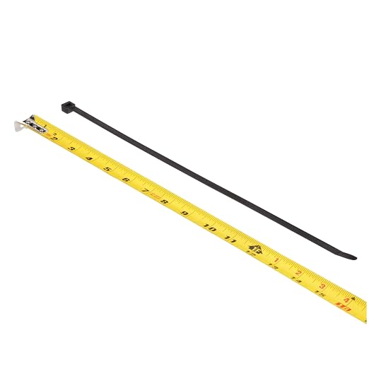 3M Cable Tie CT15BK120-C, 15 in, 120 lb Tensile, Black, Bag of 100 | For Indoor and Outdoor Use. Curved Tip Allows for Faster Threading and Installation, Self-Locking Head