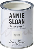 Annie Sloan Satin Paint (Old White, 25 Fl Oz/750 mL). Soft sheen for interior wood and metal. Self-leveling, all-in-one paint with no wax or lacquer required.