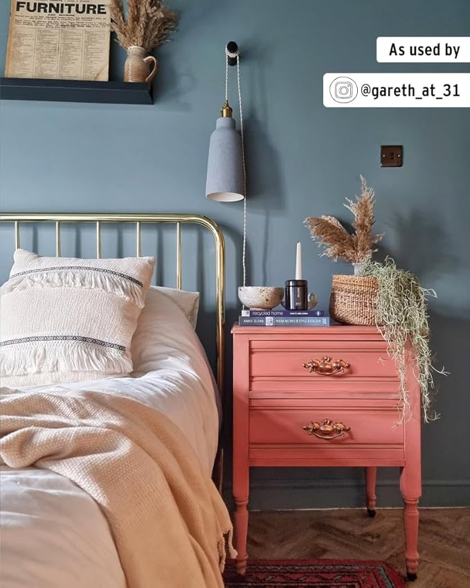 Annie Sloan Chalk Paint® (Scandinavian Pink, 500 ml/16.9 Fl Oz) a unique decorative paint for furniture, cabinets and home décor with no sanding or priming