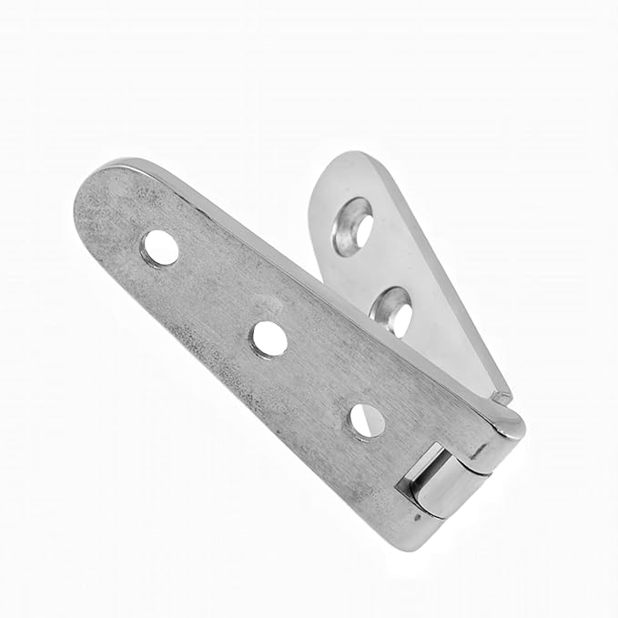 316 Stainless Steel Boat/Door Hinge ，Heavy Duty Marine Grade Cupboard Cabinet Drawer Door Strap Butt Hinge Furniture Hardware (Size: 6”X1”,2pcs)