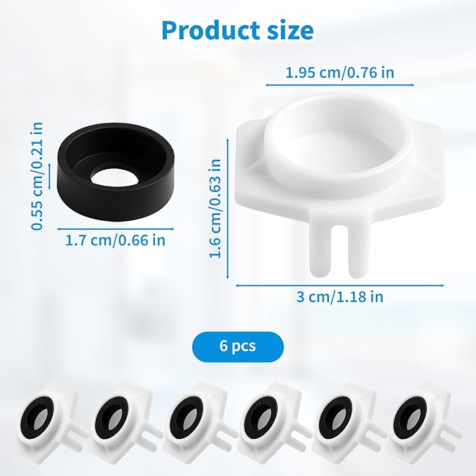 6 Sets 101237 Tub Spout Repair Kit - Moen-3800 Cup Seal & Diverter Gate Replacement Set for Plumbing Fixture & Faucet, 3800 Tub Spout Diverter Repair Kit for Bathtub/Shower Faucet